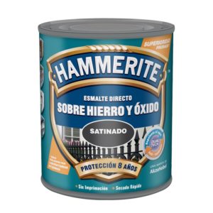 Hammerite esmalte directo sobre hierro y óxido. Acabado Satinado