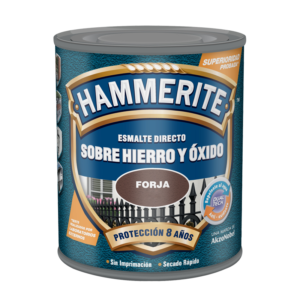 Hammerite esmalte directo sobre hierro y óxido. Acabado Forja